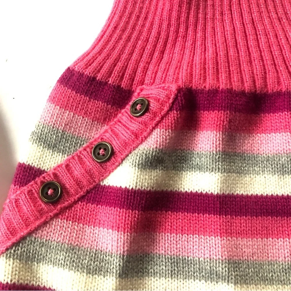 NWOT Pair pink owl turtle beck striped dog sweaters L